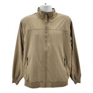 Duluth Trading Co Mens Medium Jacket Lightweight Grab Jacket Nylon Khaki Outdoor
